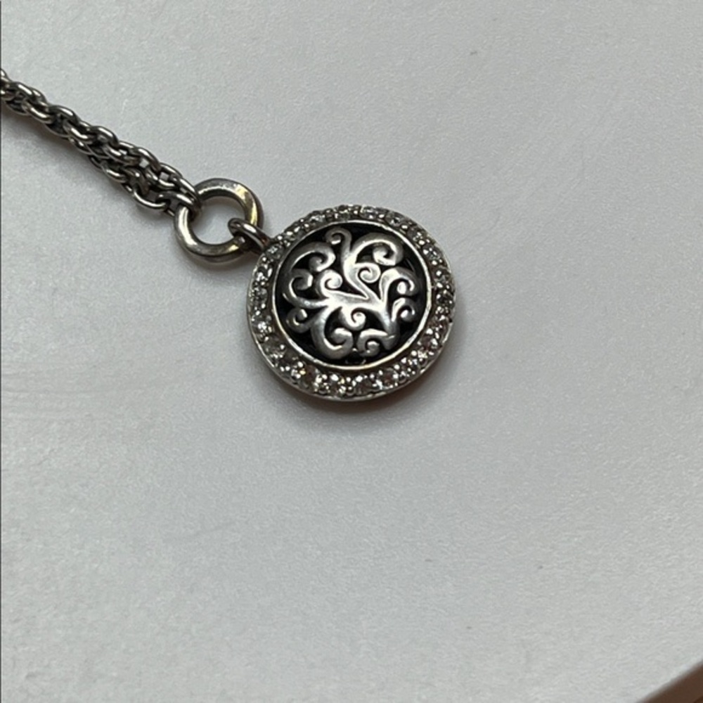 White Diamond Round Classic Signature Lois Hill Scroll Necklace